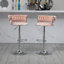 Andraya Swivel Upholstered Adjustable Height Counter Stool with Metal Frame-962366006
