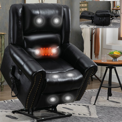 Power Lift Recliner Chair,Dual Motor, Genuine Leather, Heavy Duty Motion Mechanism with USB Ports
