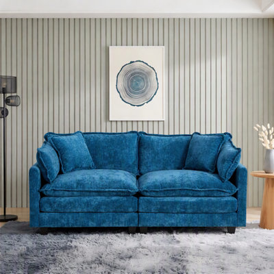 114 " Chenille Sectional Sofa