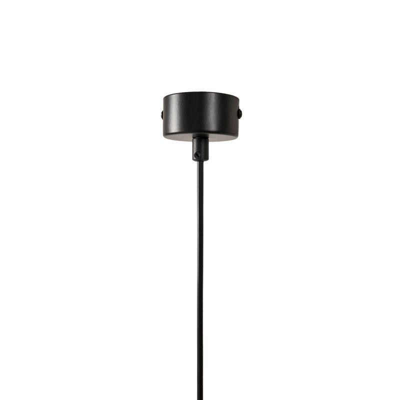 Lustre réglable avec structure en métal et capuchon en bois, noir / noyer / blanc | Capuchon 9,8 po (H: 7,5 po), plaque de base 3,9 po (H: 1,2 po), hauteur totale: 9,4-59,1 po | 1 x douille G9 (10 W maximum) | Éclairage moderne pour la décoration intérieure, design élégant