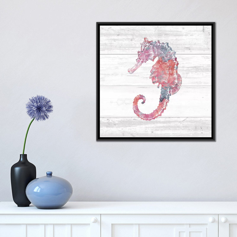« ocean life iii », reproduction d’impression sur toile, H 18 po x l 18 po x P 1,5 po, Toile encadrée noire, Pas de tapis