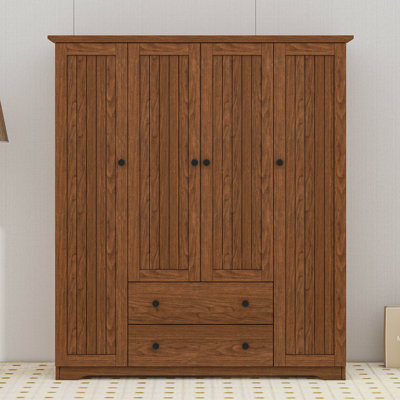 Armoire 4 portes avec 2 tiroirs