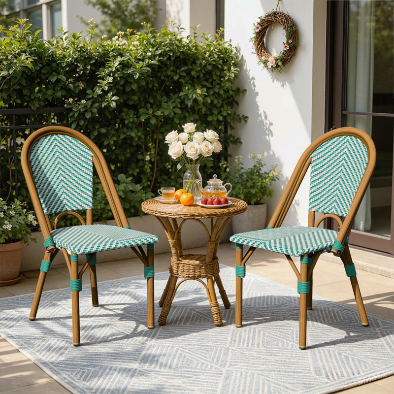 Chaise d'appoint Kasie, Vert/brun