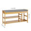 Banc de rangement pour chaussures 7 paires en bambou naturel, brun ou blanc Vilmos-385163136