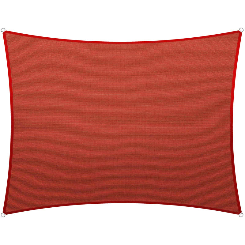 Toile d'ombrage rectangulaire ColorTree 12 pi x 16 pi - personnalisable, durable et résistante aux rayons UV, Rouge
