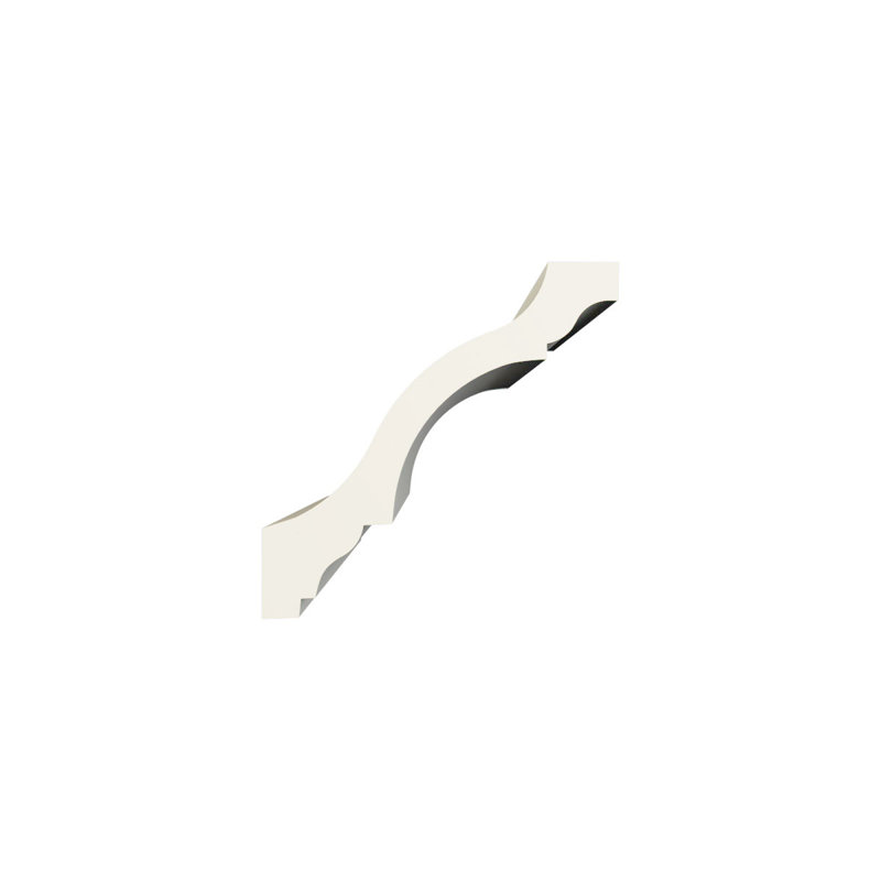 Endurathane Austin Crown Moulding, 4"H x 4"P x 6 5/8"F x 96"L, Factory Primed, 4" H x 96" W x 4" D
