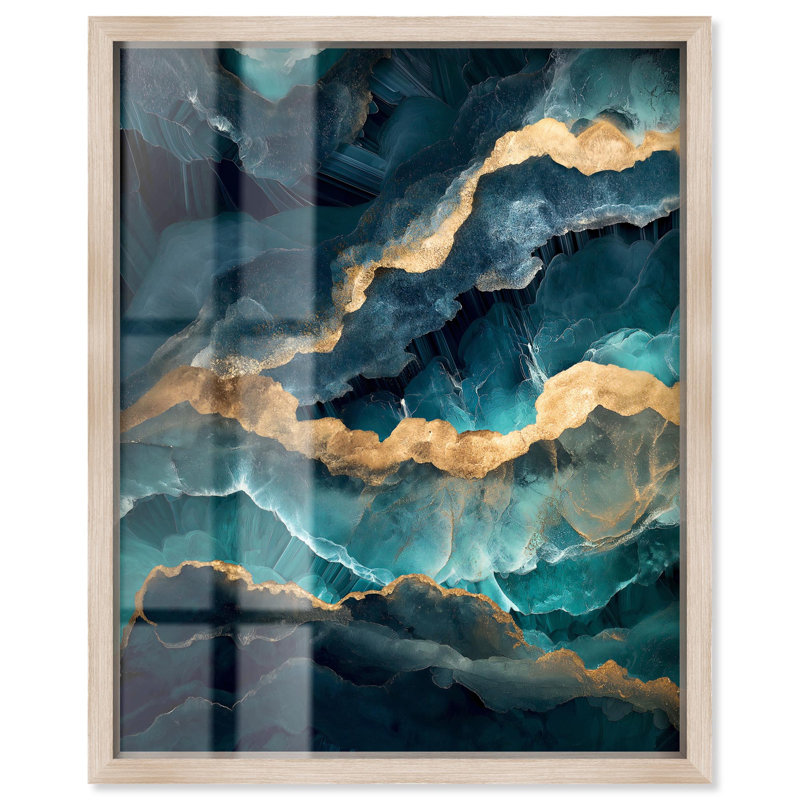 «Power Edge I Shadowbox Print» par Art Remedy, Crème, crème, H 21 po x l 17 po