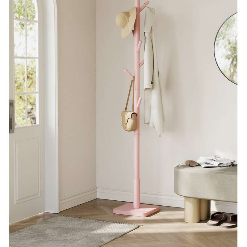 Blanding Freestanding 8 - Hook Coat Rack, Pink
