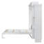Grand lit escamotable avec tablettes - lit escamotable mural de style blanc à persiennes, rangement peu encombrant-406253342