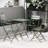 3 Piece Patio Bistro Set Of Foldable Round Table And Chairs-2093396615