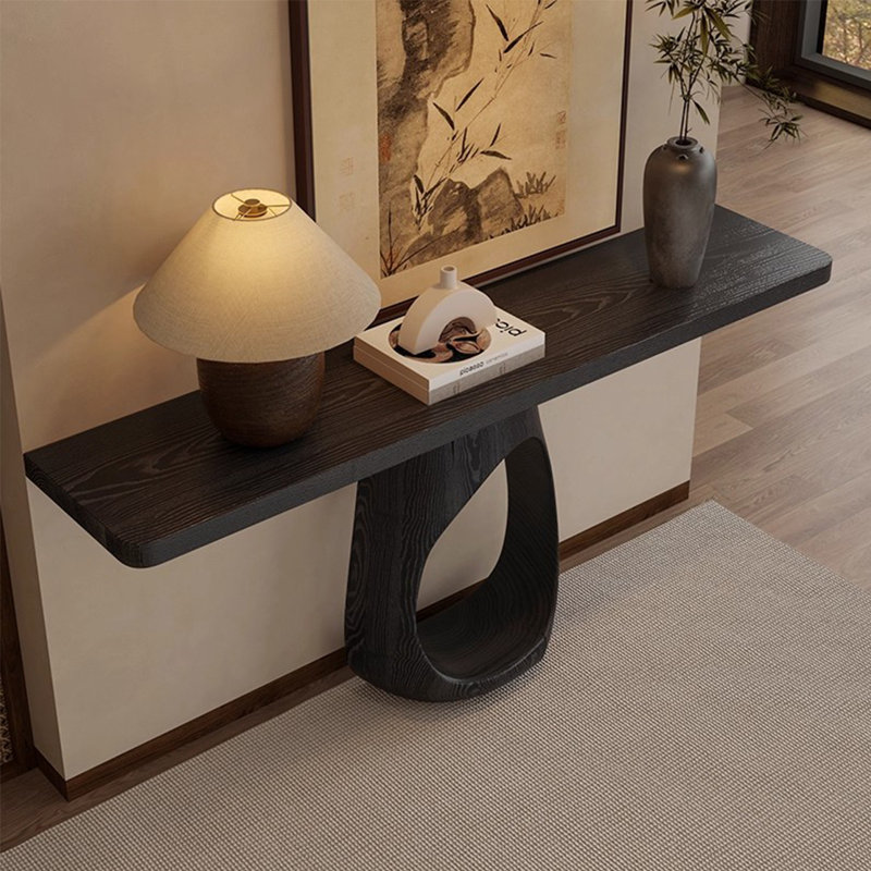Console Retro Minimalist Art, H 29,53 po x l 54,33 po x P 9,84 po, Black