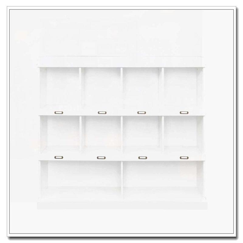 Bibliothèque à 10 tablettes, Blanc