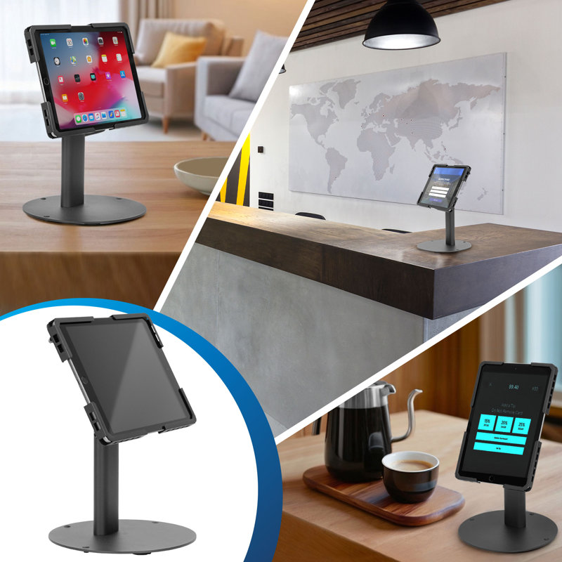Mount-it Universal Tablet Countertop Stand With Tilt, Black