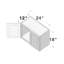 Armoire murale de cuisine courte l 24 po x P 12 po x H 18 po CASAINC-123262609-123262611