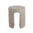 Outdoor MGO Round With U-Shape Side Table, Light Grey