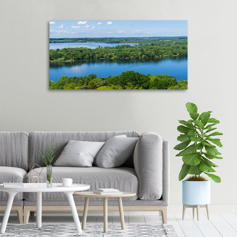 Forest by the Lake 1 Piece Wrapped Canvas Wall Art