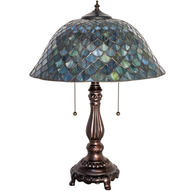 22" High Tiffany Fishscale Table Lamp