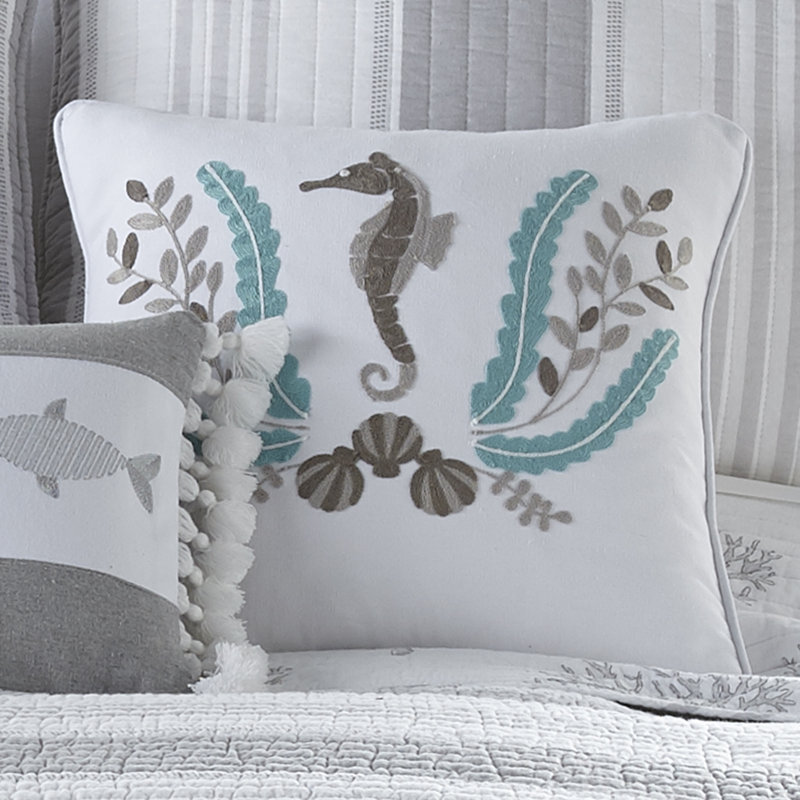Nantucket Seahorse Pillow