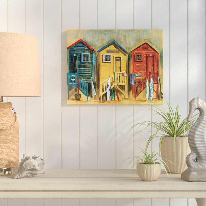 «Summer Cabanas» par Silvia Vassileva, reproduction sur toile, H 14 po x l 18 po x P 2 po