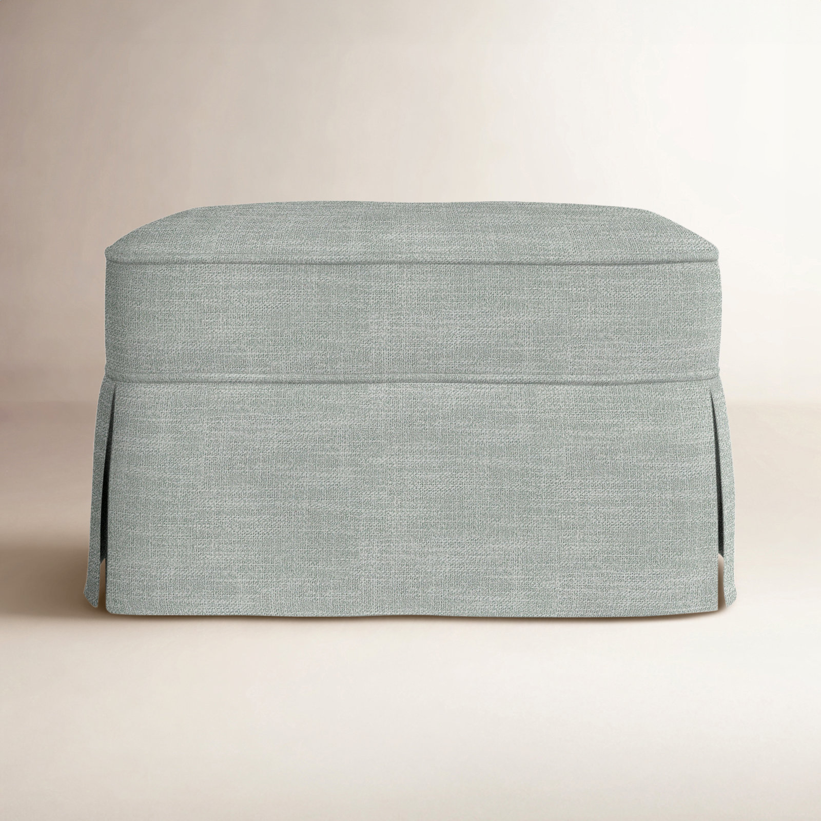 Amari 33" Cotton Ottoman, Conversation Capri Basketweave