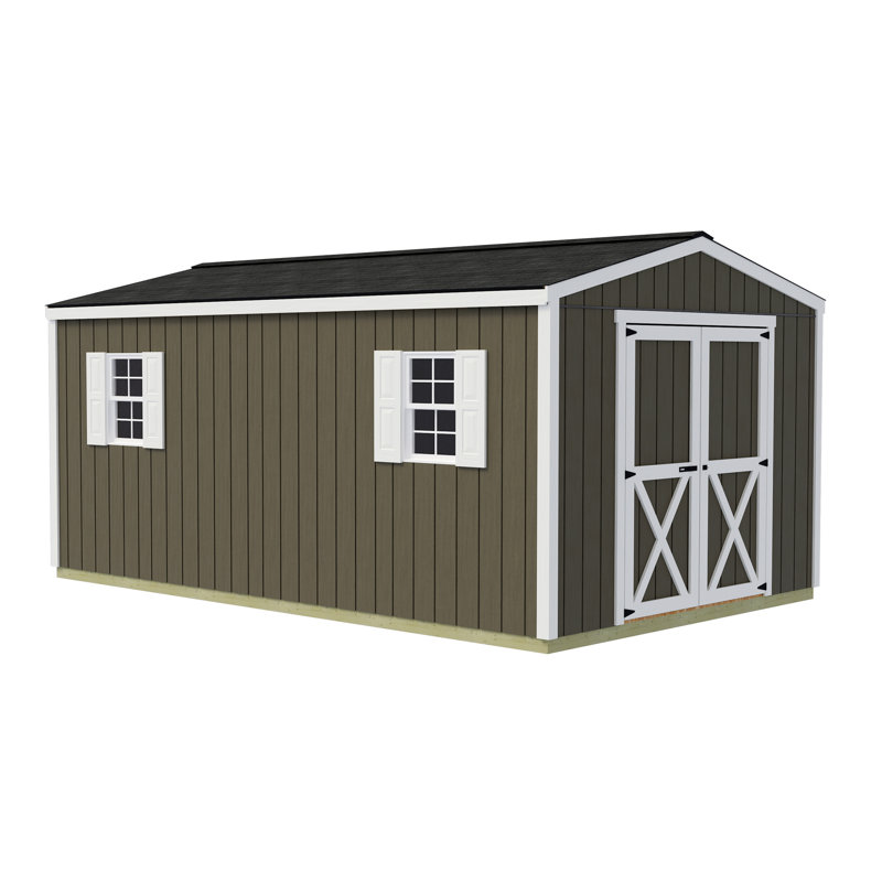 Handmade Haven(Doors Gable)10 ft. W x 16 ft. D Solid Wood Storage Shed