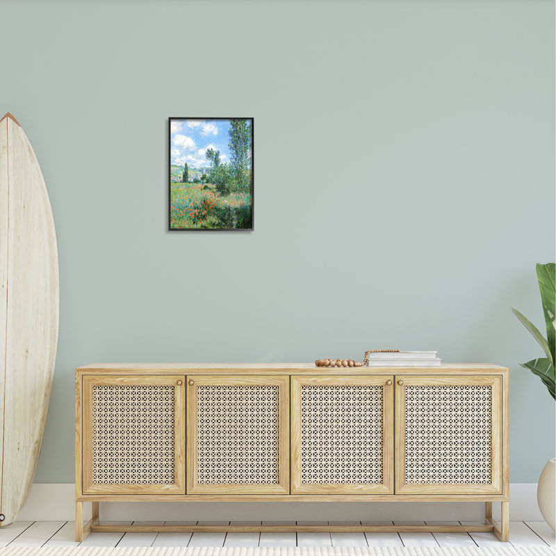 Fleurs champêtres classiques champêtre, Giclée encadrée noir minuit, H 20 po x l 16 po x P 1,5 po
