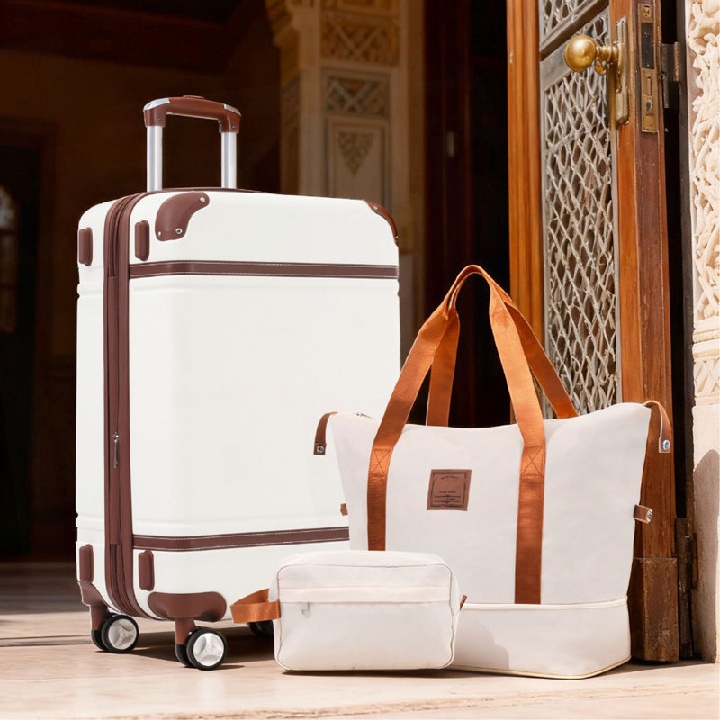 Ensembles de valises rigides avec sacs Hardshell, White