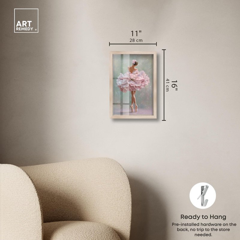 «Blossom Glam Art Shadowbox» par Art Remedy, Crème, crème, H 16 po x l 11 po