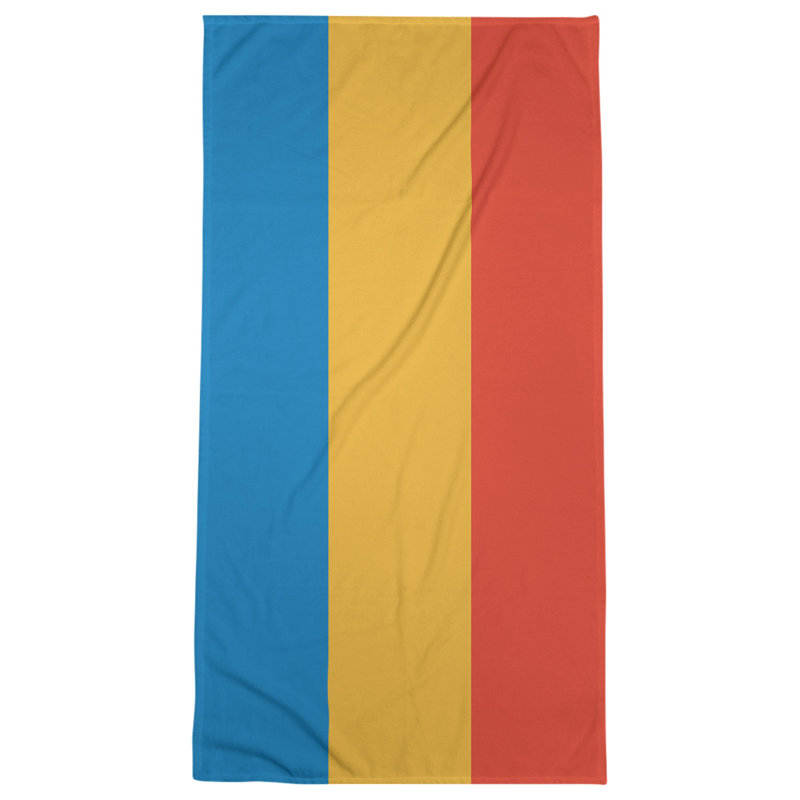 Lightweight Beach Towel, Blue/Yellow