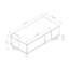 Table basse noire et grise vieillie