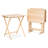 PJ Wood 5 Pack XL Oversize Tray Table for Living Room or Kitchen, Natural Wood-119688695