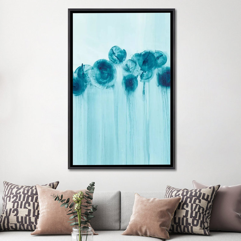 «Abstract Wildflowers I» par Ethan Harper - reproduction d'art, Encadrement noir décoloré, H 60 po x l 40po x P 1,5 po