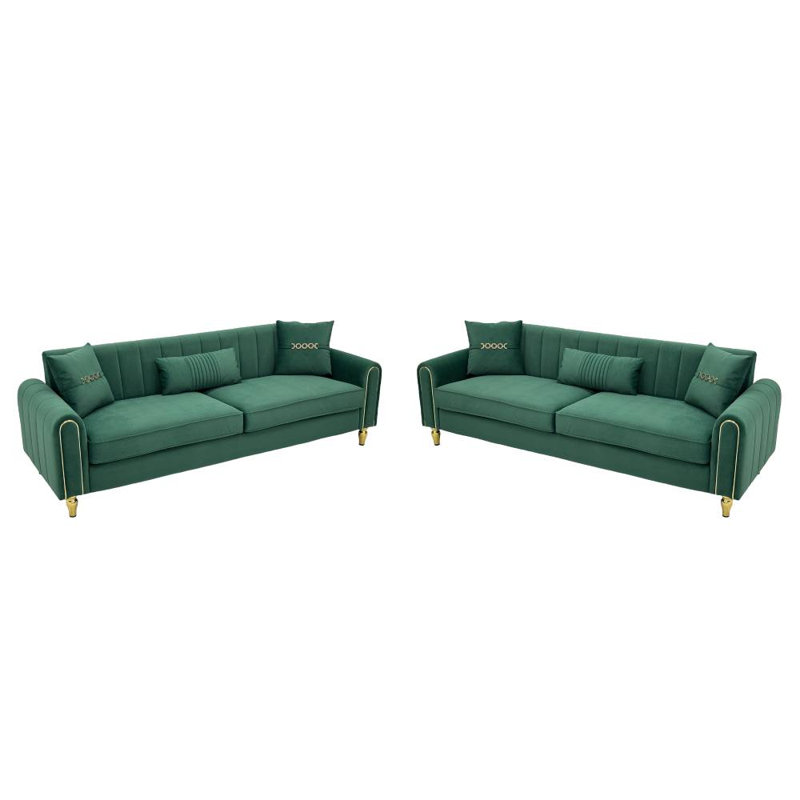 Ensemble canapé 2 pièces (vert)
