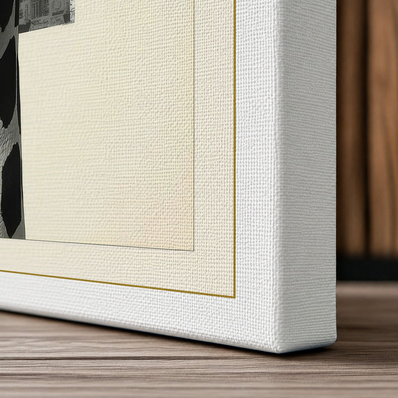 Giraffe Geometry Modern - Wrapped Canvas, 18x12 - 45.7 x 30.5 cm, White Border