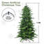 7.5FT Green PVC+PE Christmas Tree With 2856 Tips – Full & Lush Hinged Tree With Metal Stand, Easy Assembly, Realistic Mixed Needle Design-1118896708