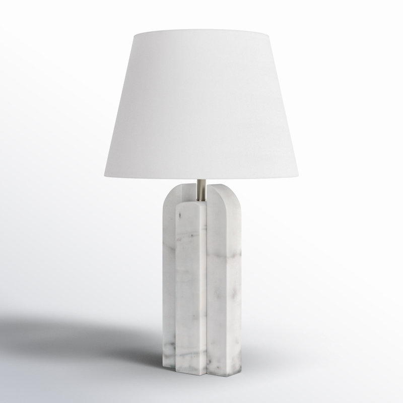 Lampe d'appoint en marbre Basel, H 32 po x l 20 po x P 20 po
