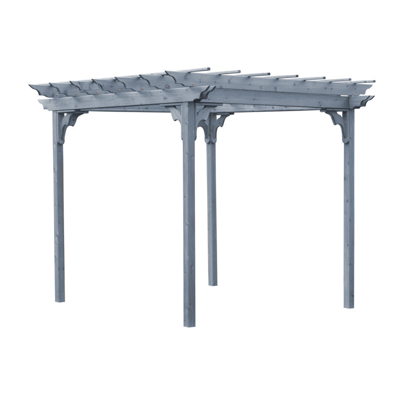 Pergola en bois massif, Gris, 6 pi L 8 pi. D
