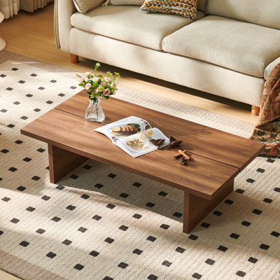 Table basse moderne 47,2 ", jolie texture de bois