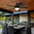 Deacon 52-Inch Indoor/Outdoor 5-Blade Matte Black Ceiling Fan, Dimmable LED Light Fixture with Opal Frosted Glass, Remote Control Included