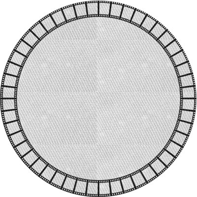 Tapis zone gris clair à motifs