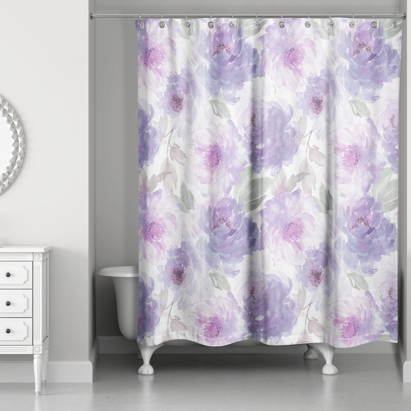 Rideau de douche simple Adamczyk, Mauve