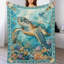 Jeté en flanelle de mer, motif de vie sous l'eau-128845421