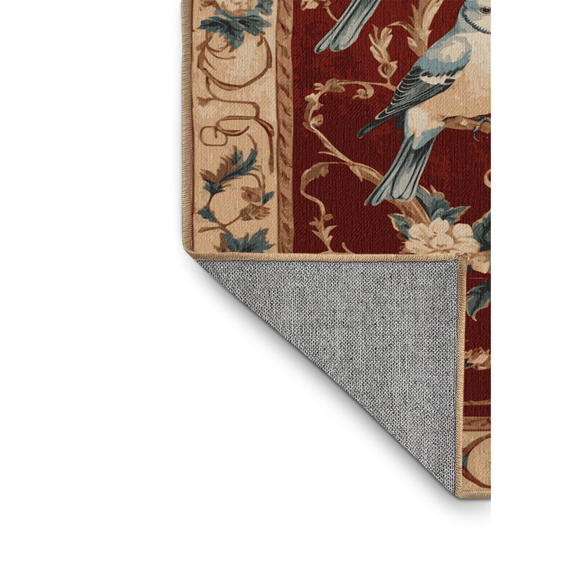 Tapis brun français lavable à la machine, Rectangulaire 7 pi x 10 pi