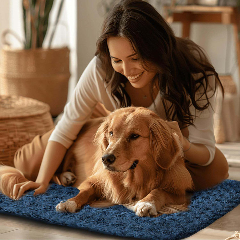Large Dog Mats For Crates - Ultra-Soft Surface, Waterproof And Machine Washable Component, Chew Proof Design, Perfect For Home Or Kennel Use, Specifically Designed For Large Dogs & Cats