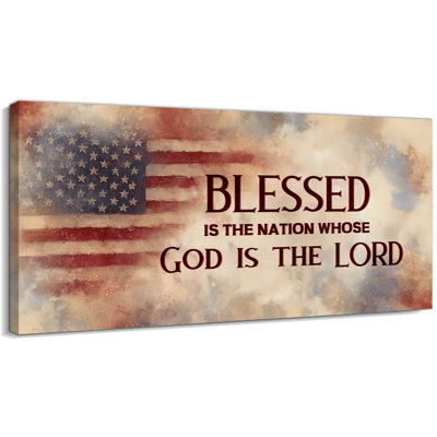  Art mural sur toile grand drapeau américain rétro patriotique, décor rétro Americana, citation inspirante de la foi texturée, drapeau américain rustique avec photo pour salon chambre à coucher 20 po x 40 po