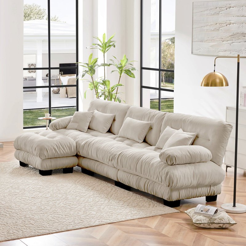 Canapé modulaire Luxury Luxury, Light Coffee Chenille