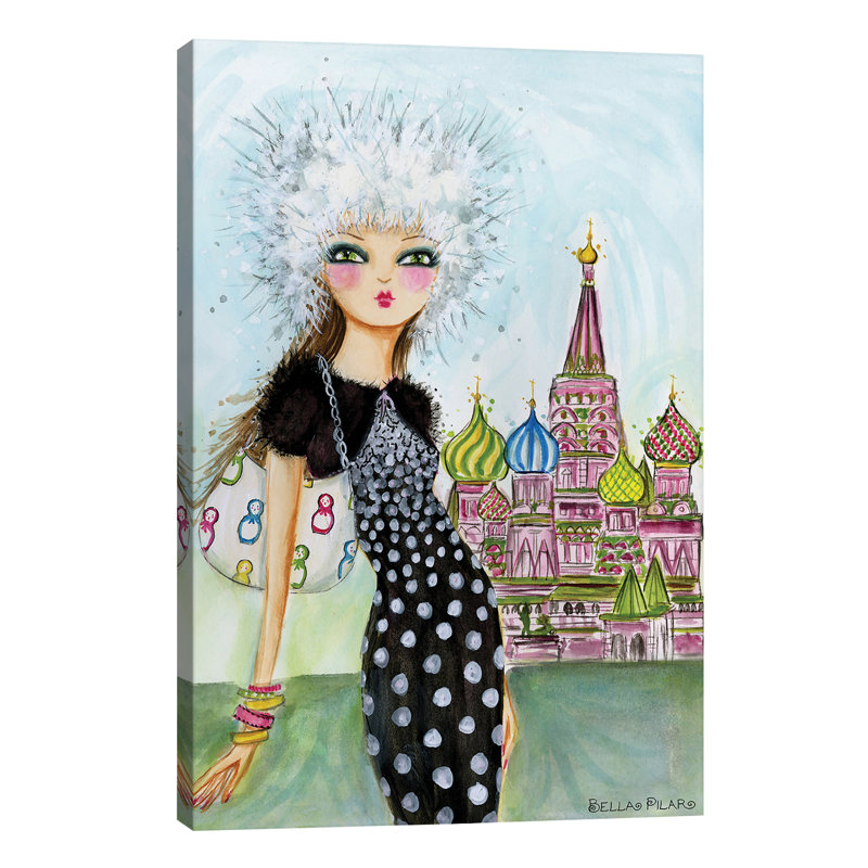 Art de Moscou, Toile tendue, H 12 po x l 8 po x P 0,75 po