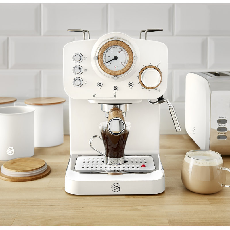 Swan Nordic 20-Bar Espresso Machine, White