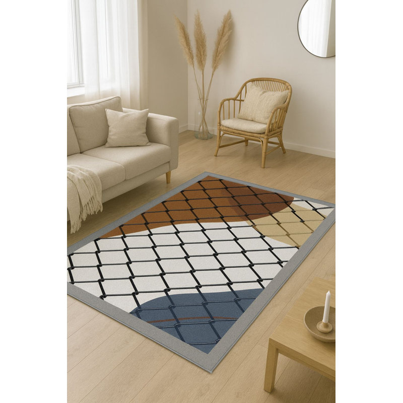 Tapis luxueux, 100% polyester, 70,9 po x 110,2 po | 740 g / m², envers en feutre antidérapant, hauteur de poils de 0,2 pouce | Lavable à la machine, facile d'entretien, parfait pour le salon et la chambre à coucher