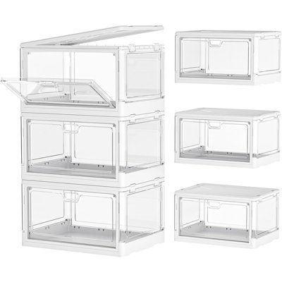 3-pack Clear Storage Bins With Lids